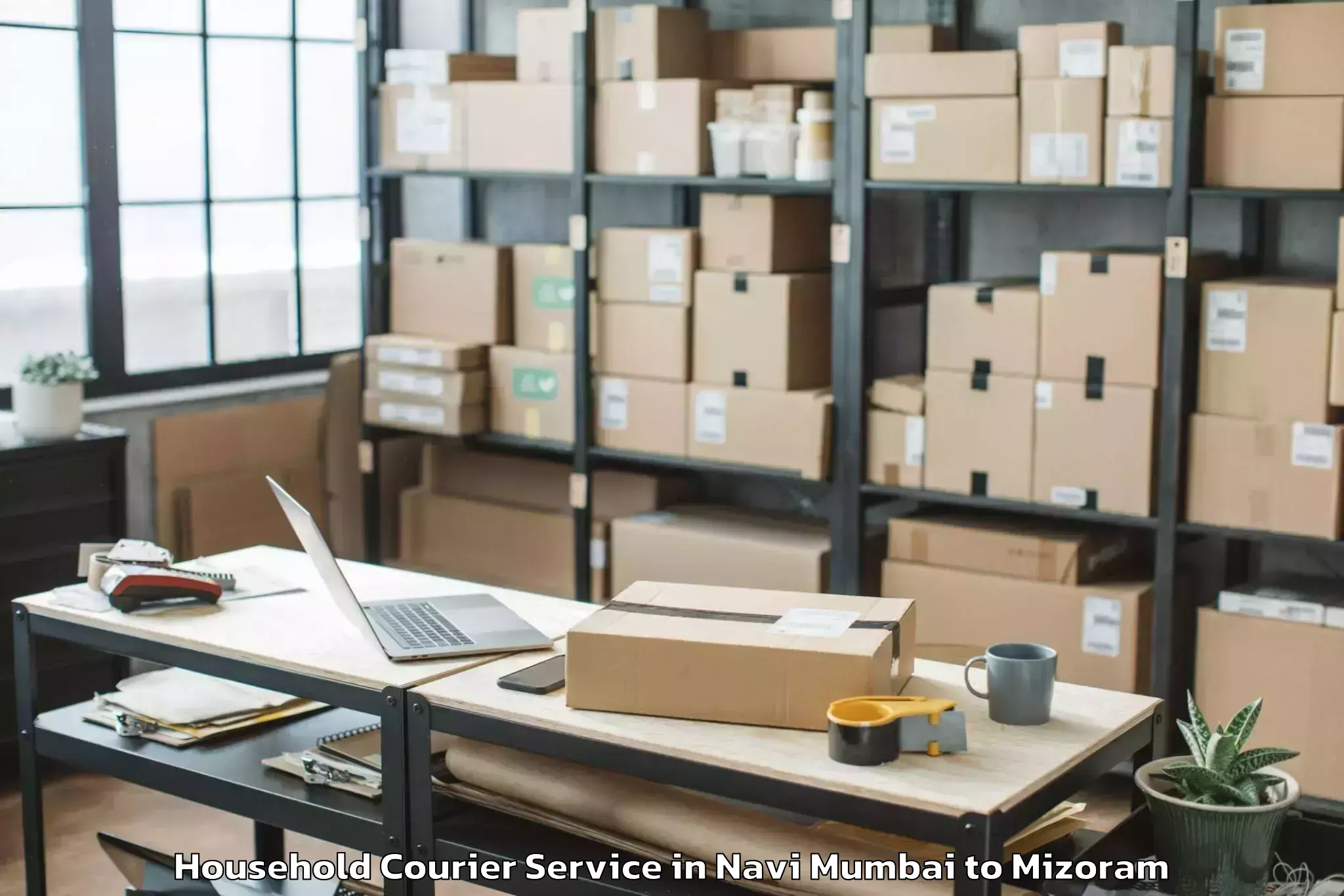 Book Navi Mumbai to Lawngtlai Household Courier